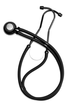 Picture of Deluxe Sprague-Rappaport Type Professional Stethoscope- Midnight Black