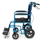Deluxe Aluminum Transport Chair- 12 in Rear Wheel