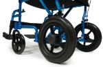 Deluxe Aluminum Transport Chair- 12 in Rear Wheel