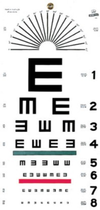 Picture of Illiterate/Tumbling E Eye Chart