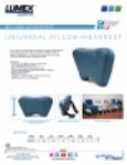 Product Sheet - Universal Pillow or Headrest