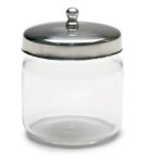 Unlabeled Flint Glass Dressing Jars With Covers