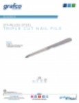 Product Sheet-Stainless Steel Triple Cut Nail File