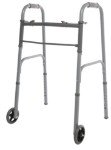 Two Button Folding Walker with 5" Wheels