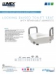 Product Sheet - Locking Raised Toilet Seat With Removable Armrests