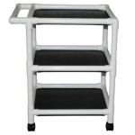 PVC Three-Shelf Utility Cart