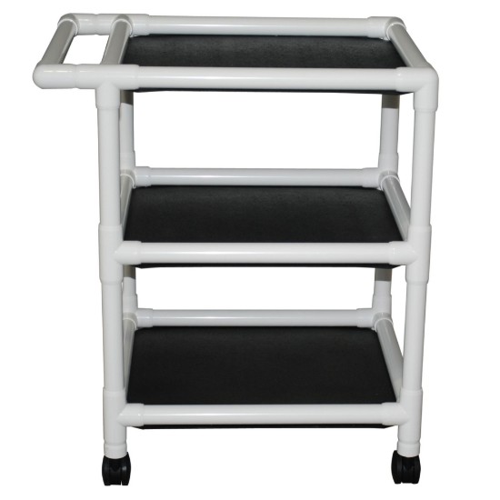 PVC Three-Shelf Utility Cart