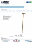 Product Sheet - Bariatric Imperial Derby Style Wooden Cane