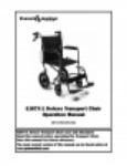 Operation Manual - Deluxe Aluminum Transport Chair
