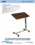 Product Sheet - Deluxe Tilt Overbed Table