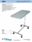 Product Sheet - Composite Overbed Table, Non-Tilt
