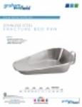 Product Sheet - Stainless Steel Fracture Bed Pan