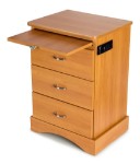 3 Drawer Bedside *Custom bedside shown. Pull out shelf and USB shown (Sold separately)