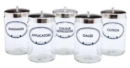 Picture of Labeled Glass Sundry Jars
