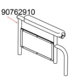90762910 | Arm, detachable fixed height desk length