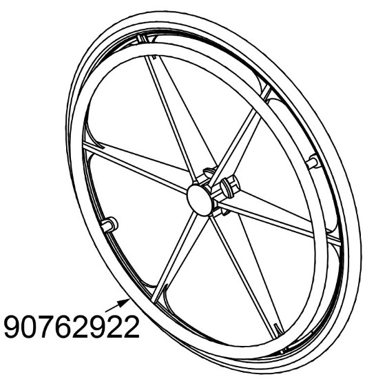 90762922 | Rear wheel, 24"