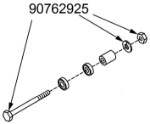 90762925 | Axle, nut and washer