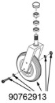 90762913 | Caster wheel, axle and nut