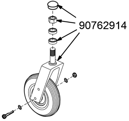 90762914 | Caster fork