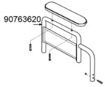 90763620 | Arm, detachable desk length fixed-height, pair.