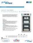 Product Sheet - Single Chamber Freestanding Warmer