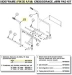 90763001A | Sideframe, fixed arm, 16" deep Right