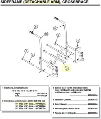 Picture of 907630C1A | Crossbrace, pair  16" Wide x 16" deep