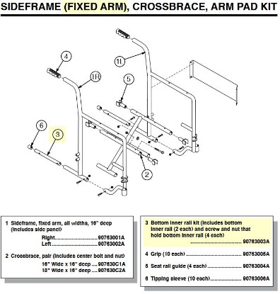 Picture of 90763003A | Bottom inner rail kit