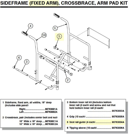 90763004A | Seat rail guide (4 each)