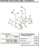 907630C3A | Crossbrace, pair 20" Wide x 16" deep
