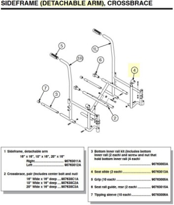 Picture of 90763013A | Seat slide (2 each)