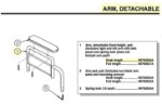 90763020A | Desk Length Arm, detachable fixed-height, pair