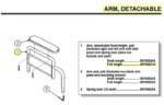 90763021A | Arm Pad Only, detachable fixed-height, pair (full length arm)