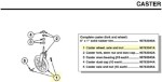 90763041A | Caster wheel, axle and nut
