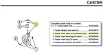 90763042A | Caster fork, stem nut and dust cap