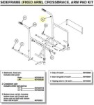 90763502B | Sideframe, fixed arm: Includes side panel, Left