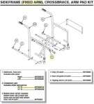 907635H1B | Crossbrace, pair: Includes center bolt and nut 16" W
