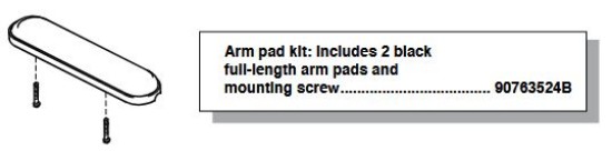 90763524B | Full Length Arm Pad Kit (Fixed Arm)