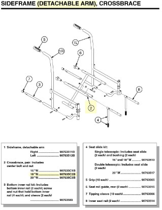 Picture of 907635C2B | Crossbrace, pair: Includes center bolt and nut 16" W