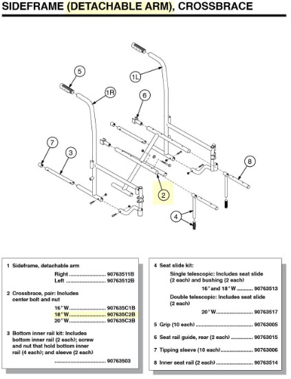 907635C2B | Crossbrace, pair: Includes center bolt and nut 16" W