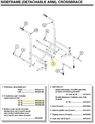 Picture of 907635C1B | Crossbrace, pair: Includes center bolt and nut 16" W