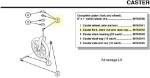 90763542 | Caster fork, stem nut and dust cap