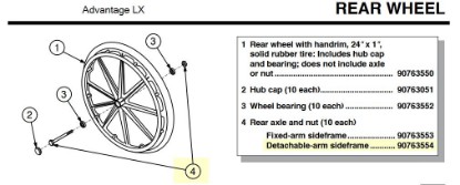 Picture of 90763554 | Rear axle and nut (10 each)
