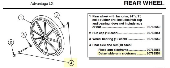 90763554 | Rear axle and nut (10 each)