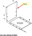 907635A1B | Nylon Back upholstery, detachable arm, 16" wide