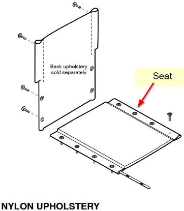 Picture of 907635B1B | Nylon Seat Upholstery, 16" wide