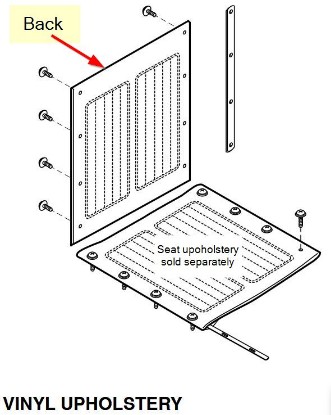 Picture of 907635F1B | Vinyl Back upholstery, fixed arm, 16" wide