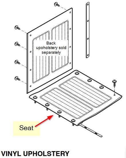 907635G3B | Vinyl Seat Upholstery, 20" wide