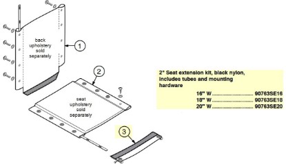 Picture of 2 in Seat Extension Kit for Traveler L3 Plus