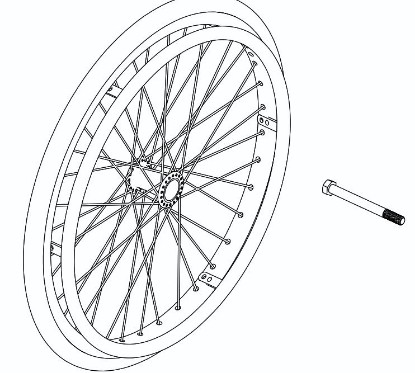 Picture of PT3000-RW-KIT | 22” Rear Wheel with Hardware